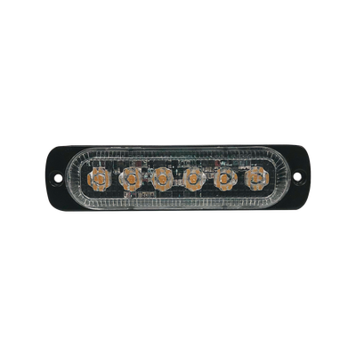 Luz direccional con 6 LEDS, color ambar, 12-24 Vcc