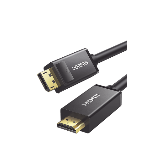Cable DP Macho a HDMI Macho | Longitud 5m | Soporta 4K@30Hz | Soporta 3D | Cobre Estañado 28AWG | Blindaje interno múltiple | Transmisión Unidireccional | Botón de Liberación | Chip de Última Generación.