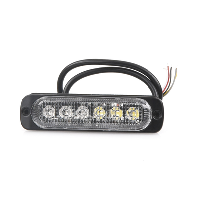 Luz direccional con 6 LEDS, color ambar/claro, 12-24 Vcc