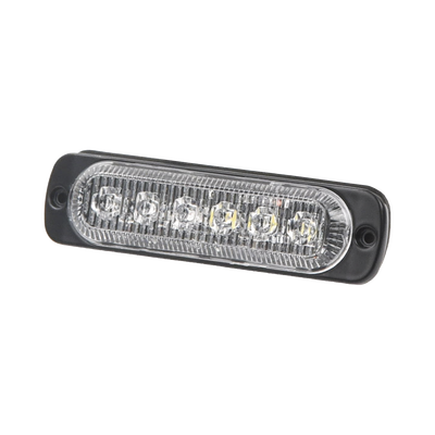 Luz direccional con 6 LEDS, color ambar/claro, 12-24 Vcc