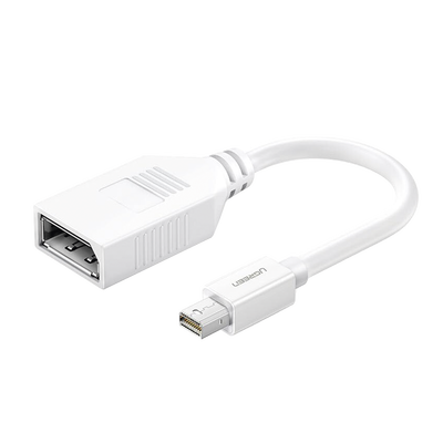 Cable Mini DP Macho a DP Hembra | Thunderbolt 2 | Version DP 1.2 | Soporta 4K*2K | Cable de 15cm | Color Blanco.