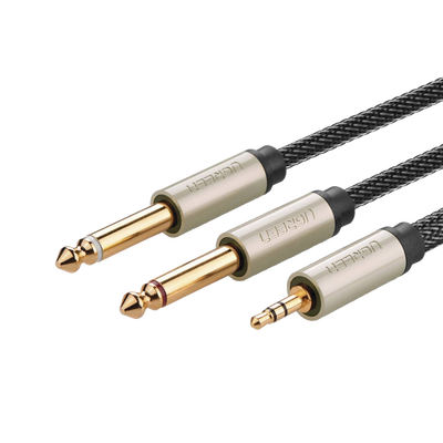 Cable de Audio Premium de 3.5 mm a 6.35mm / Blindaje Interior Múltiple / Transferencia de Audio sin Pérdidas / 5 Metros / Caja de Aleación de Zinc / Amplia Compatibilidad.