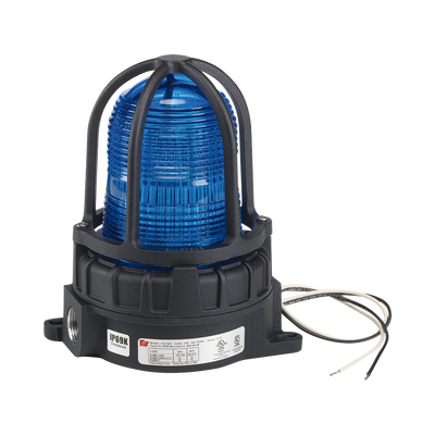Luz de advertencia LED para ubicaciones peligrosas, montaje para superficies, 24 VCD, color Azul