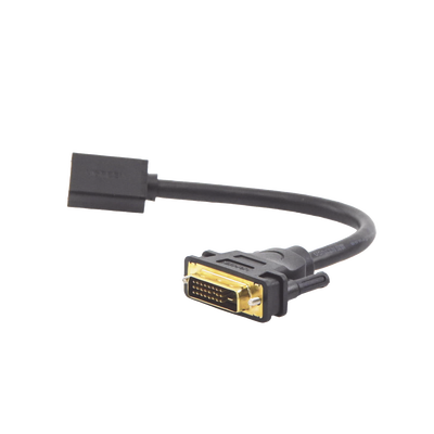 Convertidor DVI macho a HDMI Hembra | Bidireccional | DVI 24+1 | 1080P@60Hz | Cable de 22cm | Negro.