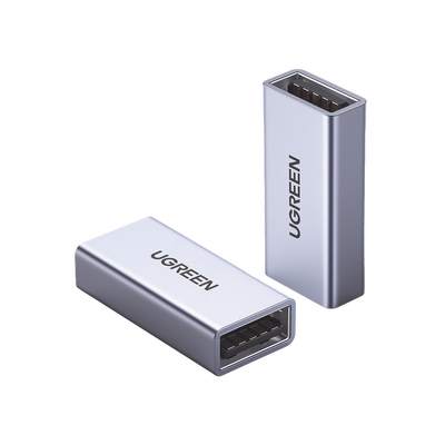 Adaptador USB-A hembra a USB-A hembra / USB 3.0 / Velocidades de Transferencia de Datos de hasta 5 Gbps / Carcasa de Aluminio / Compacto y Portátil / Plug & Play / Compatible con versiones anteriores de USB.