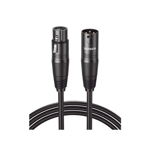Cable para Micrófono XLR Tipo Canon Macho a Hembra | 5 Metros Plug & Play | Anti interferencias | Triple Blindaje | Alta Calidad | Color Negro