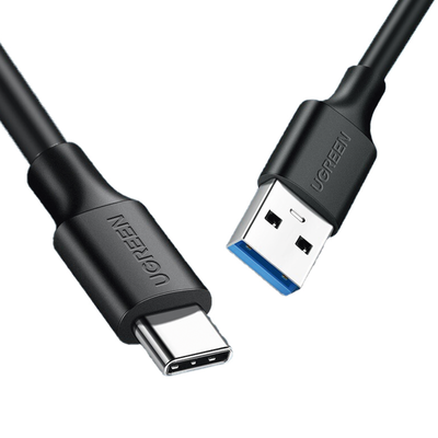 Cable USB-A a USB-C | 1 Metro | Carga y Sincronización de Datos | Carga Rápida 60W | Datos 5 Gbps | QC 3.0/2.0 | FPC | AFC | Protección Integrada | Duradero y Flexible| Caja ABS | Cubierta de TPE | Color Negro | 2 años de Garan