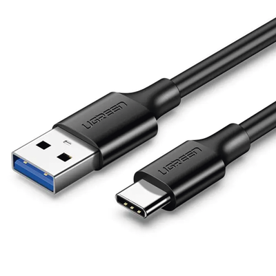 Cable USB-A a USB-C | 1 Metro | Carga y Sincronización de Datos | Carga Rápida 60W | Datos 5 Gbps | QC 3.0/2.0 | FPC | AFC | Protección Integrada | Duradero y Flexible| Caja ABS | Cubierta de TPE | Color Negro | 2 años de Garan