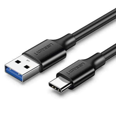 Cable USB-A a USB-C | 2 Metros | Carga y Sincronización de Datos | Carga Rápida 60W | Datos 5 Gbps | QC 3.0/2.0 | FPC | AFC | Protección Integrada | Duradero y Flexible| Caja ABS | Cubierta de TPE | Color Negro | 2 años de Gara