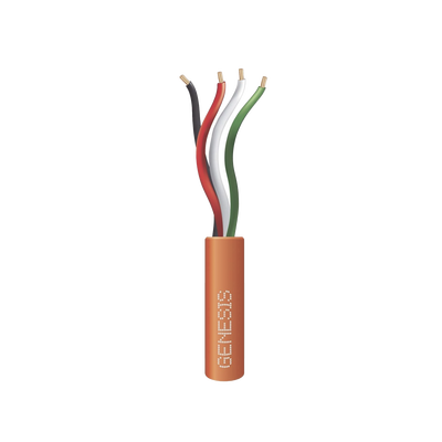 Bolsa de 152 Metros /  Cable de Cobre / 4 x 22 AWG / Riser / Para Interior / Color Naranja / Para Aplicaciones de Alarmas de Intrusión y Automatización