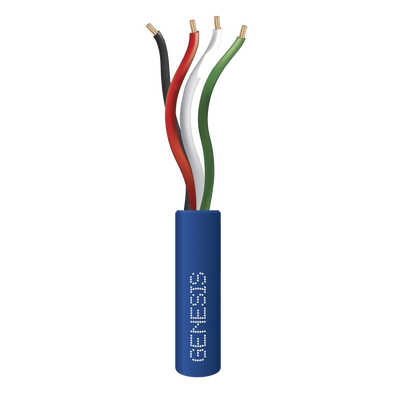 Bolsa de 152 Metros /  Cable de Cobre / 4 x 22 AWG / Riser / Para Interior / Color Azul / Para Aplicaciones de Alarmas de Intrusión y Automatización