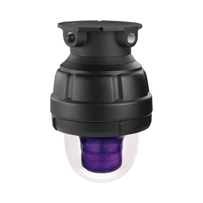 Luz de advertencia LED a prueba de explosion Homologado UL y cUL para Clase I, División 1, Grupo C y D; Clase I, División 2, Grupos A y B; Clase II, División 1, Grupos E, F y G; Clase III, Color Magenta a 24 VCD