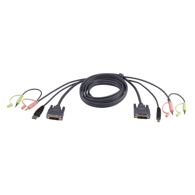 Cable KVM DVI-D USB single link de 1,8 m