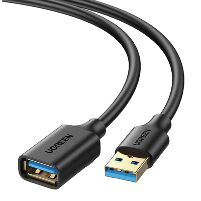 Cable Extensor USB 3.0 / 3 Metros / Macho-Hembra / 5 Gbps / Ultra Durabilidad / Núcleo de cobre estañado 28/22 AWG / Blindaje interior múltiple / Ideal para teclado, mouse , etc.