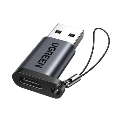 Adaptador USB 3.1 Tipo C a USB-A 3.0 |Carga y Sincronización de Datos | Admite Corriente de 3A | Transferencia de hasta 5 Gbps | Amplia Compatibilidad | Chip VL160 | Caja de Aluminio | Color Negro.