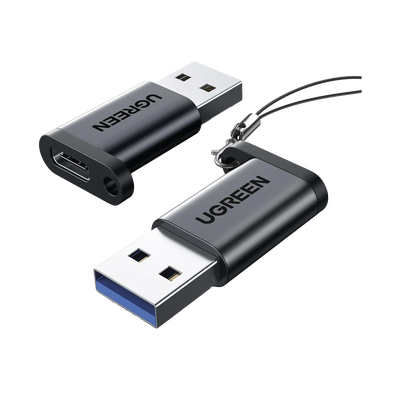 Adaptador USB 3.1 Tipo C a USB-A 3.0 |Carga y Sincronización de Datos | Admite Corriente de 3A | Transferencia de hasta 5 Gbps | Amplia Compatibilidad | Chip VL160 | Caja de Aluminio | Color Negro.