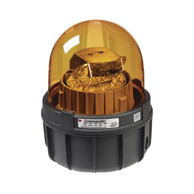 LED de advertencia giratorias Commander®, Tipo 4X, carcasa IP66 Listado por UL y cUL , 120 VCA, color ámbar, Para Ubicaciones y Ambientes Peligrosos