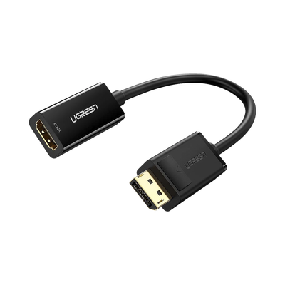 Convertidor DisplayPort a HDMI 4K| 3D | HDR | Blindaje interno | Botón Liberador | Carcasa de ABS | Plug & Play | CE, FCC, RoHS | Cable de 25 cm.