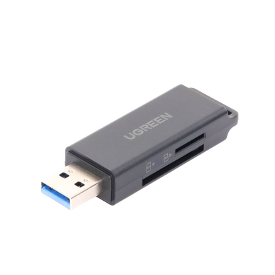 Lector de tarjetas SD portátil USB 3.0 de doble ranura / adaptador de tarjeta de memoria flash concentrador para TF SD Micro SD SDXC SDHC MMC RS-MMC Micro SDXC Micro SDHC UHS-I