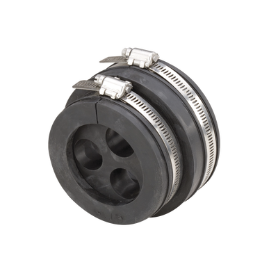 Bota pasamuro de 5". Incluye 3 orificios para cable de 7/8"