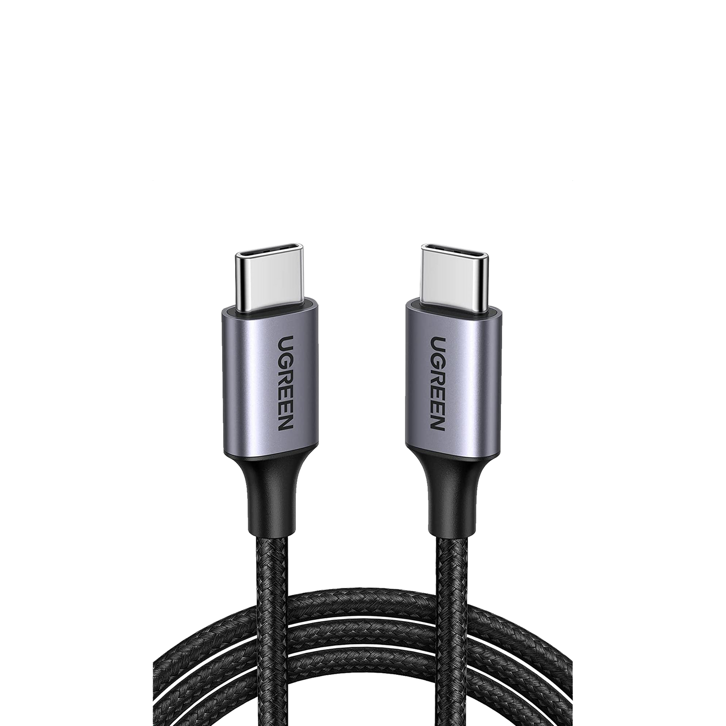 Cable USB-C a USB-C | 2 Metros | Transferencia de datos de 480 Mbps | Carga Rápida de hasta 60W | QC 4.0/3.0/2.0 | PD3.0 | FPC | AFC | Protección Integrada | Caja de Aluminio | Nylon Trenzado | Color Negro | 2 años de Garantía.