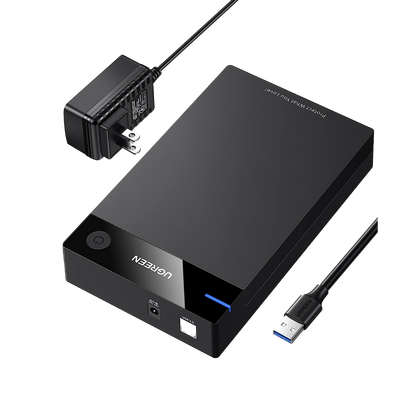 Carcasa de Disco Duro para  3.5" y  2.5" (Enclosure) | Con Cable USB 3.0 | Para HDD 3.5" / SSD 2.5" | SATA I/II/III | UASP | Hasta 16 TB | Compatible con Windows, Linux, Mac OS | No Requiere Controlador | Cable 1m | Incluye Adaptador d