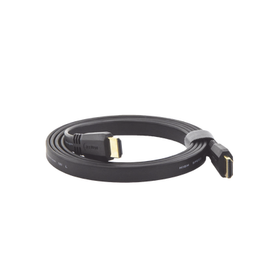 Cable HDMI 2.0 Plano de 1.5 m / 4K@60Hz / HDR / 3D / HEC (Canal Ethernet HDMI) / ARC (Canal de Retorno de Audio / Color Profundo de 48 bits / Audio de 32 canales / HDCP /Audio Dolby True HD 7.1 / 18 Gbps / Estañado y Triple Blindaje / Anti Interfer