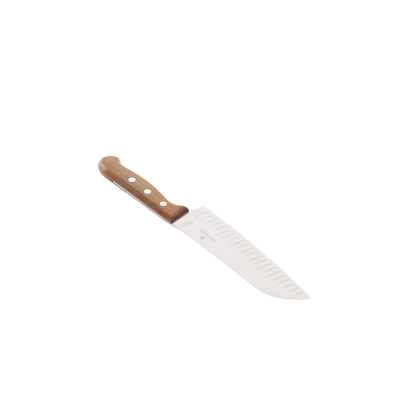 Cuchillo Santoku Wood de 17 cm, filo con alvéolos estilo Japones.