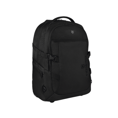 Mochila VX Sport EVO con Ruedas, Mango Telescópico y Correas al Hombro. Fabricada en Poliéster Negro repelente al Agua. Backpack on Wheels.