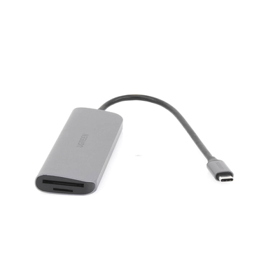 HUB USB-C Multipuertos / HDMI 4K@30Hz  / 3 Puertos USB-A 3.0 / Lector Tarjeta SD+TF (Uso Simultáneo) / 6 en 1 / Carcasa de Aluminio.