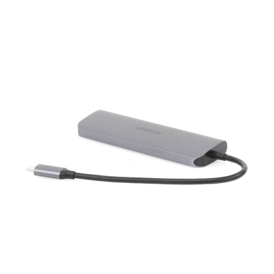 HUB USB-C Multipuertos / HDMI 4K@30Hz  / 3 Puertos USB-A 3.0 / Lector Tarjeta SD+TF (Uso Simultáneo) / 6 en 1 / Carcasa de Aluminio.