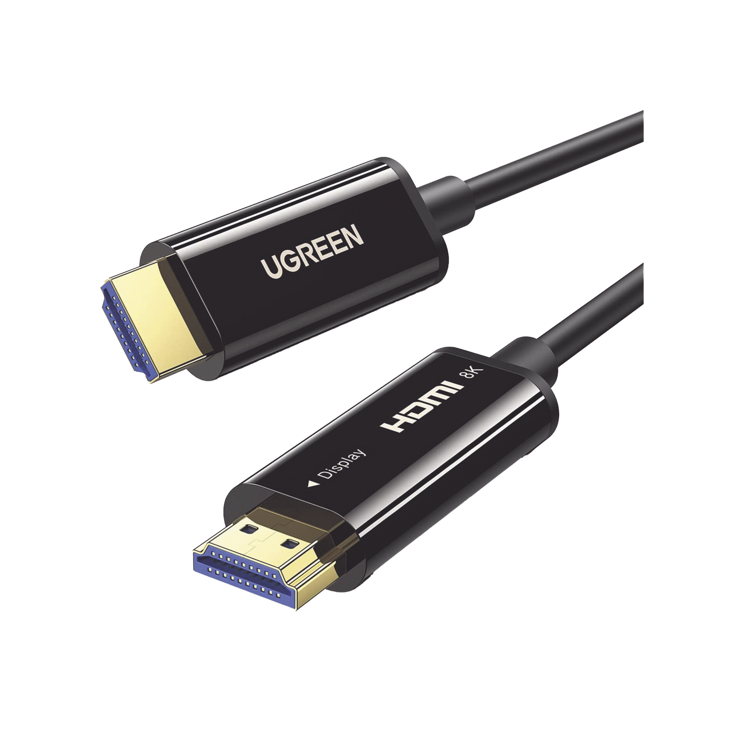 Cable HDMI de 10 Metros por Fibra Óptica 8K@60Hz / Fibra de 4 núcleos + Cobre estañado de 7 núcleos / Compatible con HDMI 2.1 / Alta velocidad 18 Gbps / 3D / HDR / Caja de Aleacion Zinc / Premium