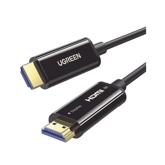 Cable HDMI de 20 Metros por Fibra Óptica 8K@60Hz / Fibra de 4 núcleos + Cobre estañado de 7 núcleos / Compatible con HDMI 2.1 / Alta velocidad 18 Gbps / 3D / HDR / Caja de Aleacion Zinc / Premium