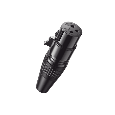 Conector de Audio XLR Tipo Canon Hembra / PVC / ABS / Aleación Zinc / Anti Oxidante / Anti Caida / Sin Aflojarse /Apertura Ajustable de 6.0 a 7.0 mm / Soldable