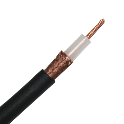 Retazo de 1 Metro de Cable RG213U con blindaje de malla trenzada de cobre 97%, aislamiento de polietileno.