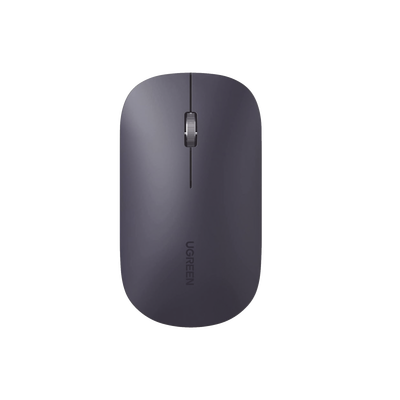 Mouse inalámbrico 2.4 GHz | Ultra Delgado y Silencioso | DPI 1000/1600/2000/4000 (Ajustable)  | Alcance 10m | Scroll de Aluminio | Adaptable a diferentes superficies | Diseño suave al tacto | Contiene Receptor USB | Color Negro.