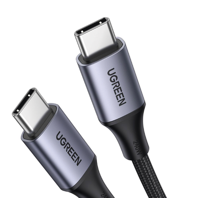 Cable USB-C a USB-C | 2 Metros | Potencia de Carga 240W | 48V/5A | PD3.1 /3.0 | 480 Mbps | Chip E-Market | Carcasa de Aluminio | Nylon Trenzado | 2 años de Garantía