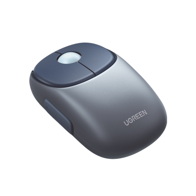 Mouse Inalámbrico  FUN＋ / Recargable / 2.4G & Bluetooth / 4 Niveles de DPI / Silencioso / Ergonómico / 5 Botones / Compatible con Windows, macOS 10.5, Android iOS Linux y Chrome OS / Color Azul