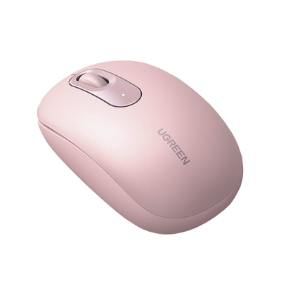 Mouse Inalámbrico 2.4G 800/1200/1600/2400 DPI / Función de 3 botones / Alcance 10m / Silencioso / Ergonómico / Anti-caída y Anti-interferencias / Color Dusty Pink / Batería Alcalina AA (incluida).