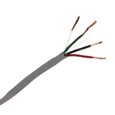 Bobina de 305 Metros / Cable de Cobre / 4 X 18 AWG / Tipo Alarmas UL / Para Interior / Color Gris / Para Aplicaciones de Alarmas de Intrusión / Interfonos / TV Porteros / y Multi-Propósito / Hecho en México