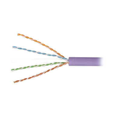 Bobina de Cable Blindado F/UTP de 4 Pares, Z-MAX, Cat6A, Soporte de Aplicaciones 10GBase-T, LS0H (Libre de Gases Toxicos), Color Violeta, 305m