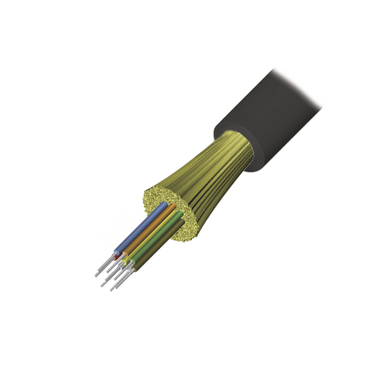Cable de Fibra Óptica de 4 hilos, Interior/Exterior, Tight Buffer, No Conductiva (Dielectrica), Plenum, Monomodo OS2, 1 Metro