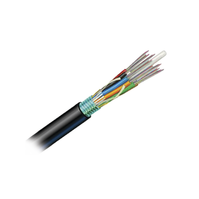 Cable de Fibra Óptica 12 hilos, OSP (Planta Externa), Armada, Gel, HDPE (Polietileno de alta densidad), Multimodo OM4 50/125 Optimizada, 1 Metro