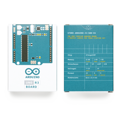 Arduino UNO REV3 / Una gran herramienta para iniciar en el mundo de la electrónica y la programación,  Chip reemplazable,  Adaptador para batería 9v