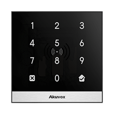 Teclado de Control de Acceso Inteligente / Administración 100% en la Nube / Interfaz WEB / POE / Lector Prox 125 kHz / MIFARE 13.56MHz / NFC / APP Smart Plus / Control de 1 Puerta / PIN Para Visitas / IP65