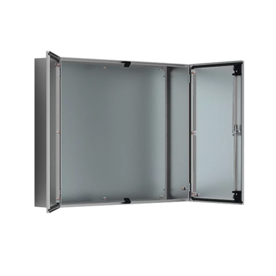 Gabinete de Doble Puerta, 1200 x 1200 x 400 mm, de Acero Inoxidable, Cepillado. Protección NEMA 12, IP55, IK10