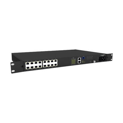 Unidad Remota Multi-Vivienda (MDU) GPON, 16 Puertos Fast Ethernet, 1 Puerto PON SC/UPC, 19", 1 UR