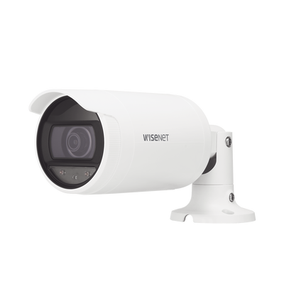 Cámara IP Tipo Bala 4 Megapíxel / Lente 3mm / IR 30M / WDR 120db / IP66 / H.265 & WiseStream / modo pasillo / POE 802.3af