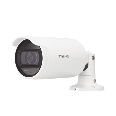 Cámara IP Tipo Bala 4 Megapíxel / Lente 4mm / IR 25M / WDR 120db / IP66 / H.265 & WiseStream / modo pasillo / POE 802.3af