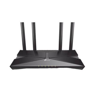 Router WiFi 6 doble banda AX 1800 Mbps /  MU-MIMO y OFDMA / 1 Puerto WAN 10/100/1000 Mbps / 4 Puertos LAN 10/100/1000 Mbps / 4 Potentes Antenas / Compatible con EasyMESH